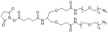 NHS-C5-bis-PEG3-azide