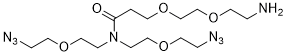 N,N-Bis(PEG1-azide)-N-amido-PEG2-amine