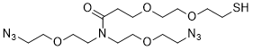 N,N-Bis(PEG1-azide)-N-amido-PEG2-thiol