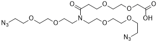 N,N-Bis(PEG2-azide)-N-PEG2-ethanoic acid