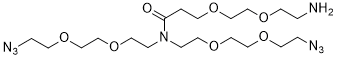 N,N-Bis(PEG2-azide)-N-amido-PEG2-amine