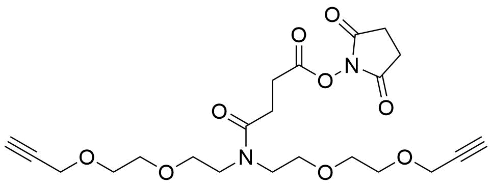 N,N-Bis(PEG2-propargyl)-4-oxo-butanoic NHS ester