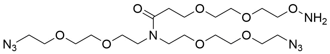 N,N-Bis(PEG2-azide)-N-amido-PEG2-oxyamine