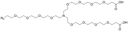 N-(Azido-PEG4)-N-bis(PEG4-acid) HCl salt