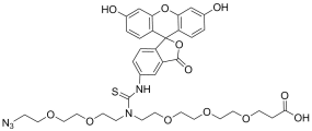 N-(Azido-PEG2)-N-Fluorescein-PEG3-acid