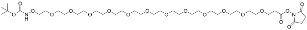 t-Boc-Aminooxy-PEG12-NHS ester