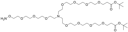 N-(Aminooxy-PEG3)-N-bis(PEG4-t-butyl ester)