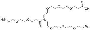 N-(Azido-PEG3)-N-(PEG2-amine)-PEG3-acid