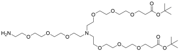 N-(Amino-PEG3)-N-bis(PEG3-t-butyl ester) HCl salt