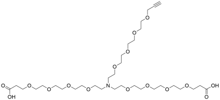 N-(Propargyl-PEG4)-N-bis(PEG4-acid) HCl salt