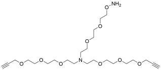 N-(Aminooxy-PEG2)-N-bis(PEG3-propargyl)