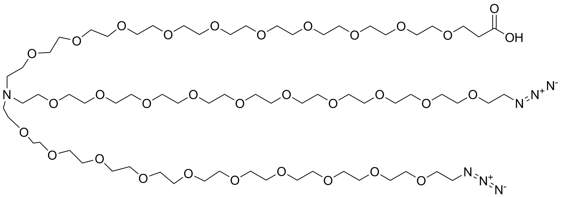 N-(acid-PEG10)-N-bis(PEG10-azide)