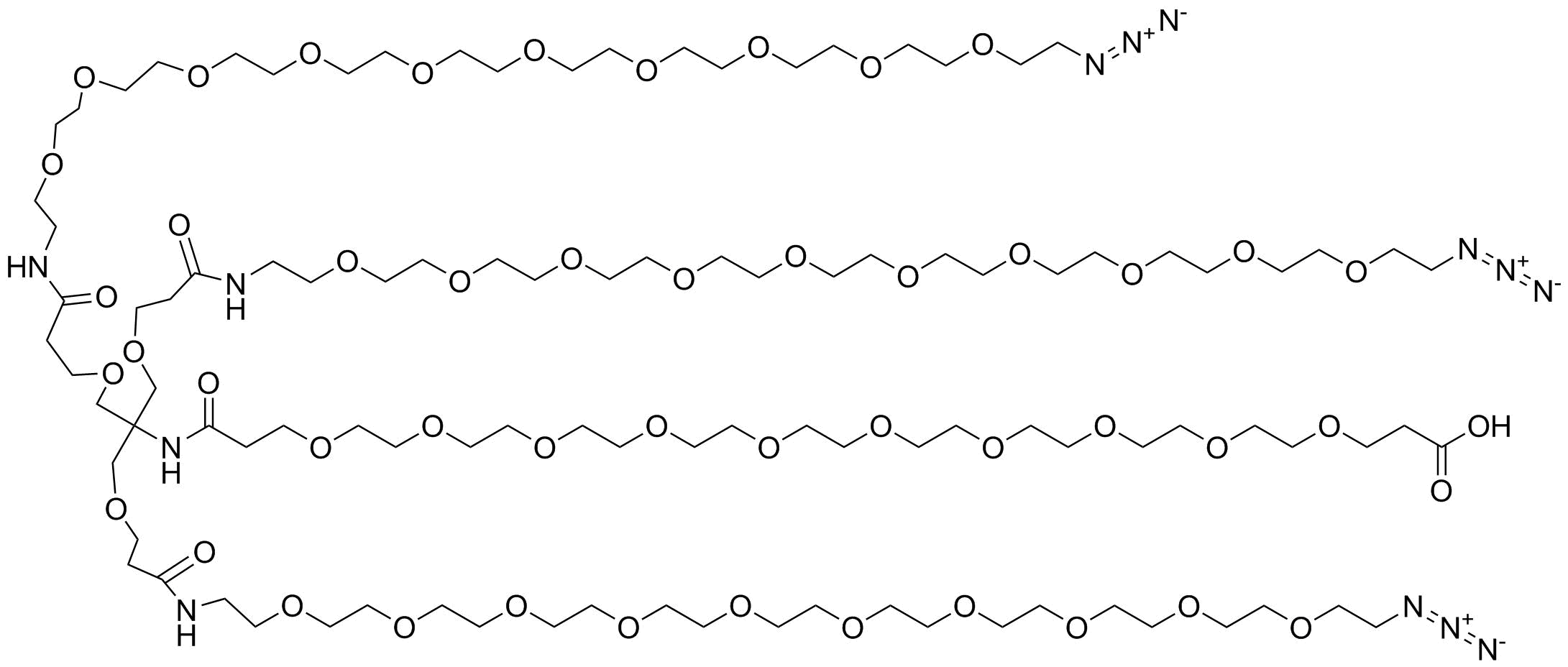 (Acid-PEG10)-Tri-(Azide-PEG10-ethoxymethyl)-methane