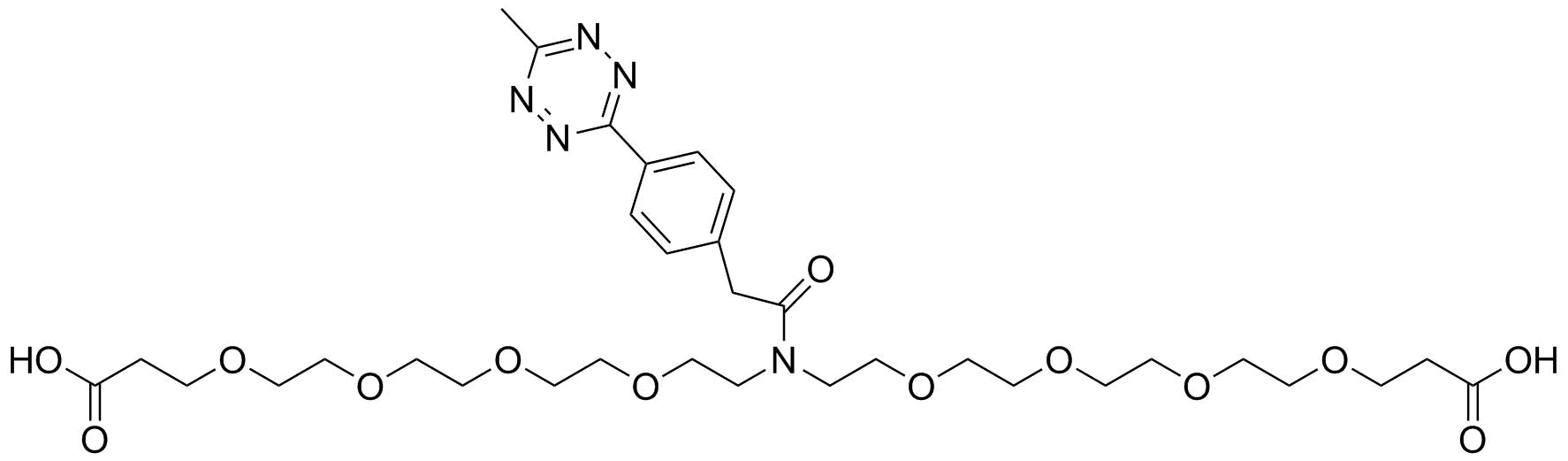 Methyltetrazine-amido-N-bis(PEG4-acid)