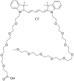 N-(m-PEG9)-N'-(PEG5-acid)-Cy5