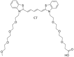 N-(m-PEG4)-N'-(acid-PEG3)-Benzothiazole Cy5