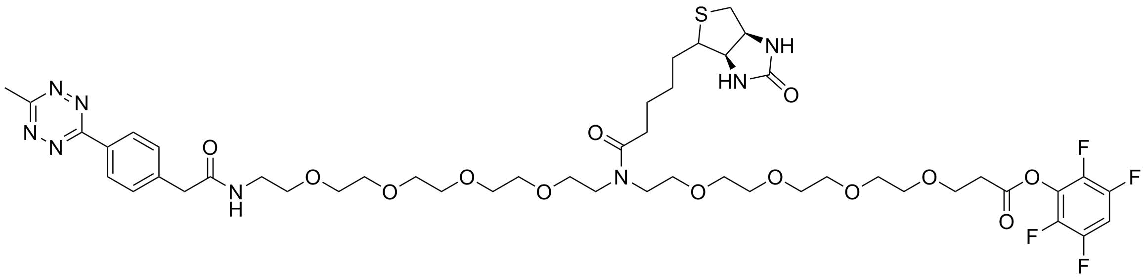 N-(Methyltetrazine-PEG4)-N-Biotin-PEG4-TFP ester