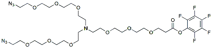 N-(PFP ester-PEG3)-N-bis(PEG3-azide)